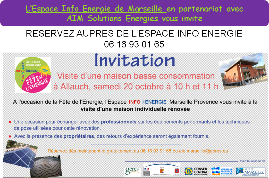 Fête de l'Energie avec l'EIE de Marseille Provence, aim solutions energies